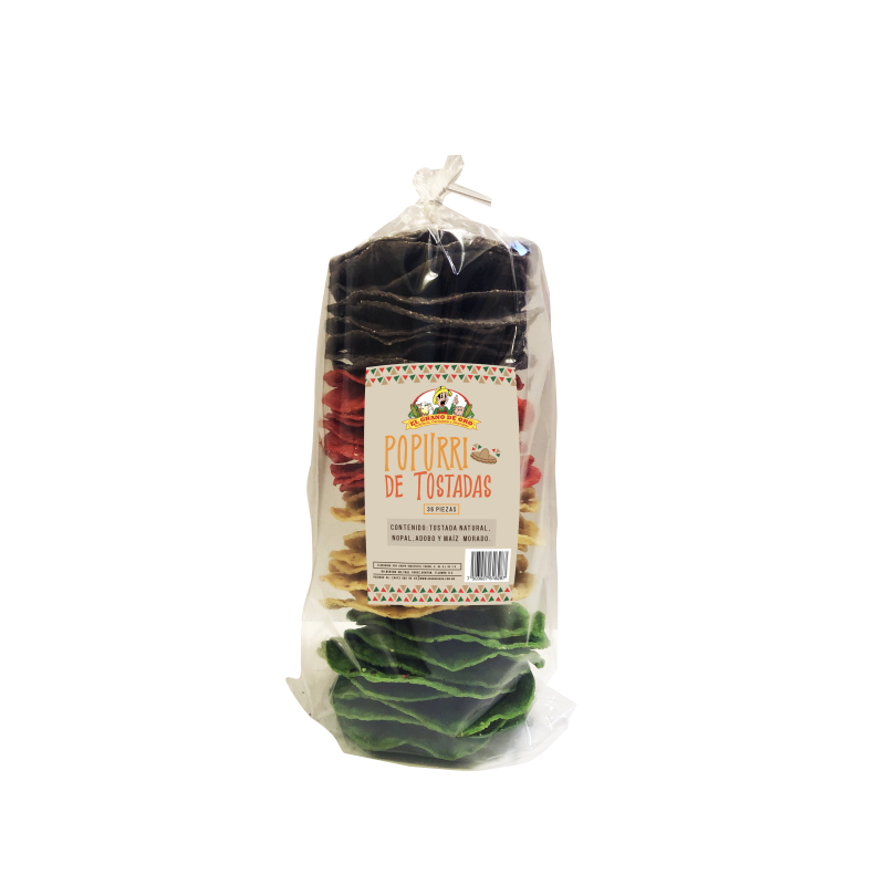 Papu Reri Tostadas Popurri Grano de Oro 36pz